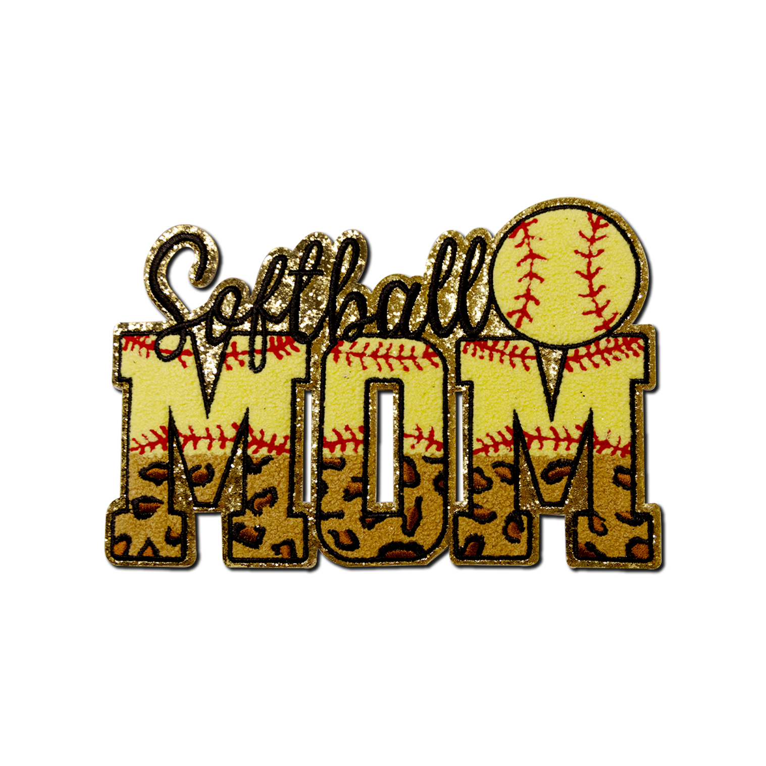 "Softball Mom" Chenille Patch