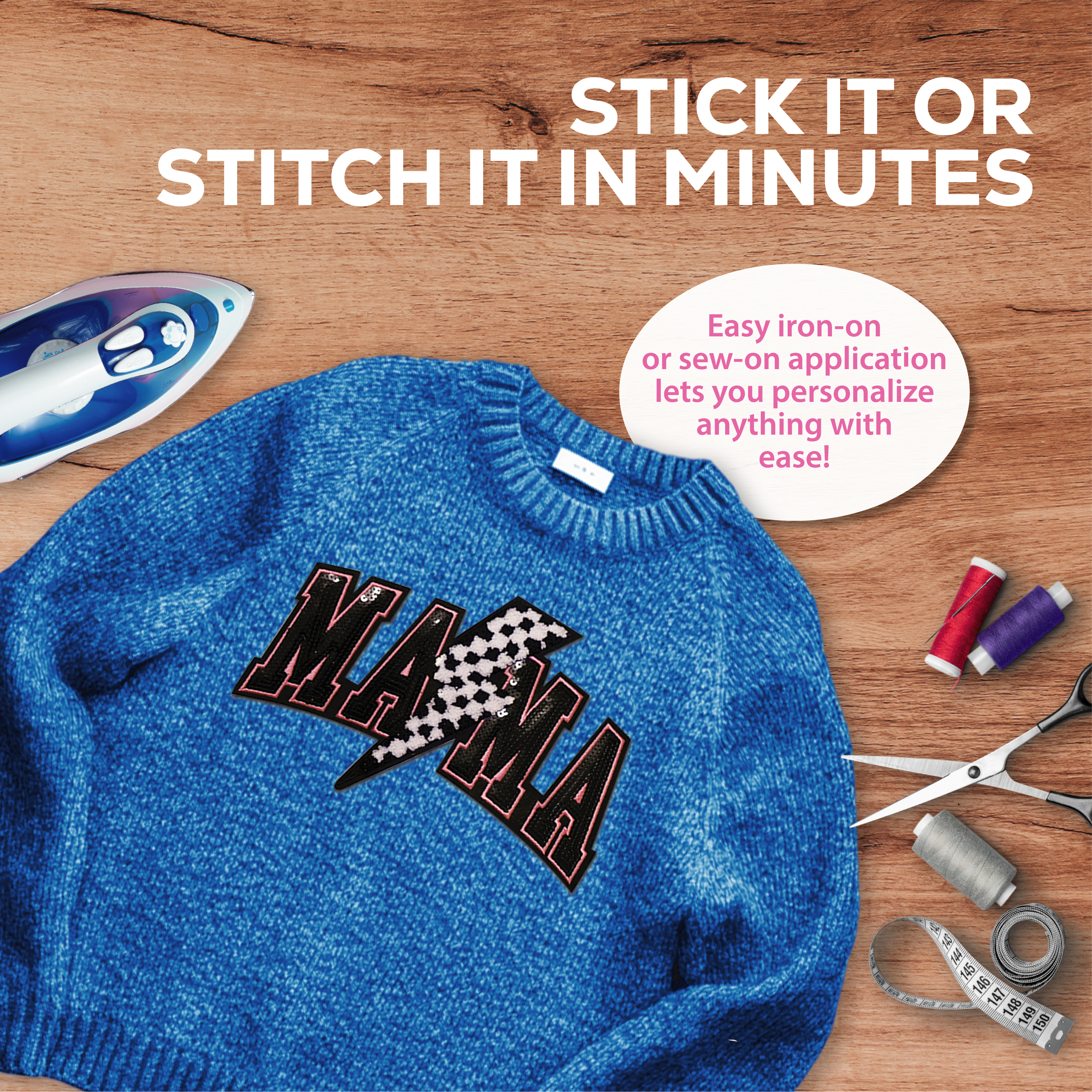 Mama Lighting Chenille Patch