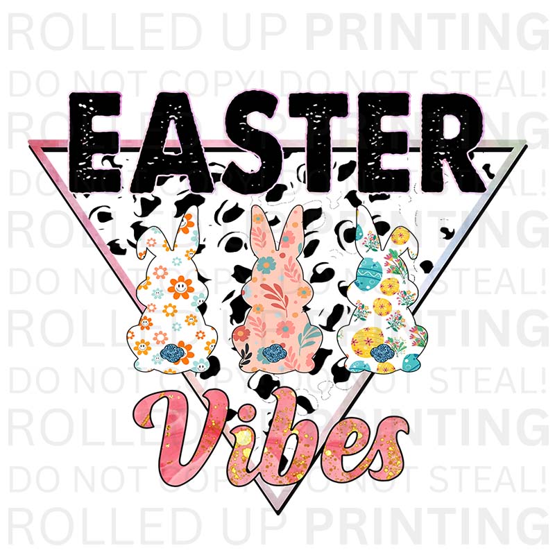 Easter Vibes UV DTF Sticker: Celebrate Spring in Style - Rolled Up Printing