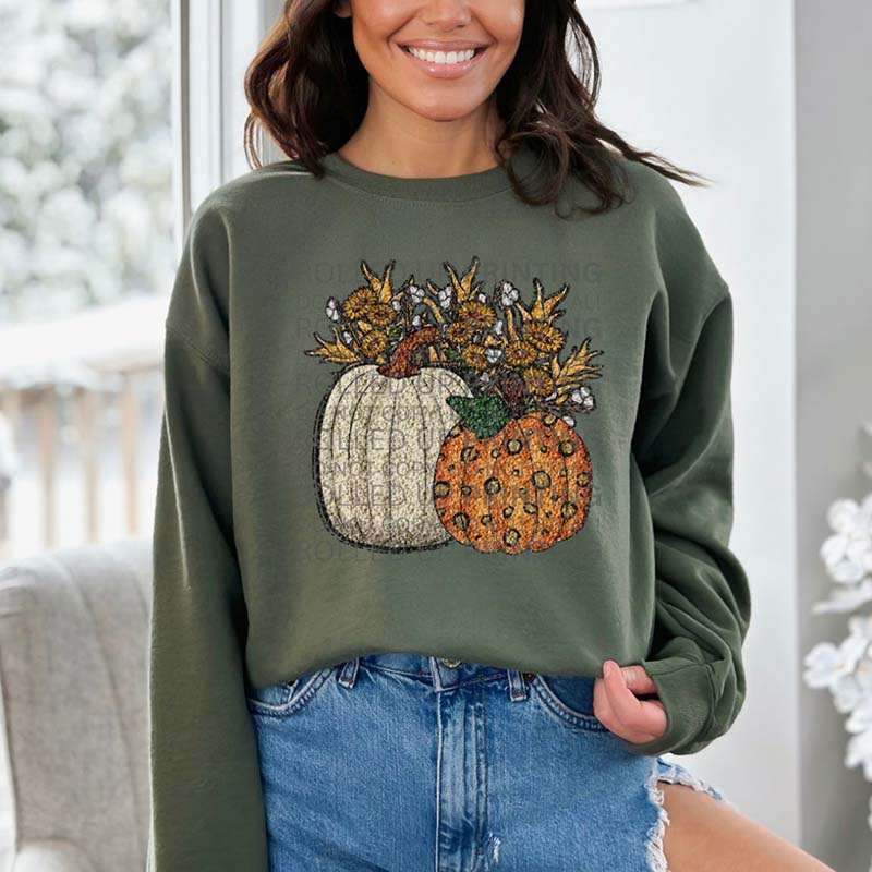 Grateful Thankful DTF Transfer: Thanksgiving Decor Must - Have - Rolled Up Printing