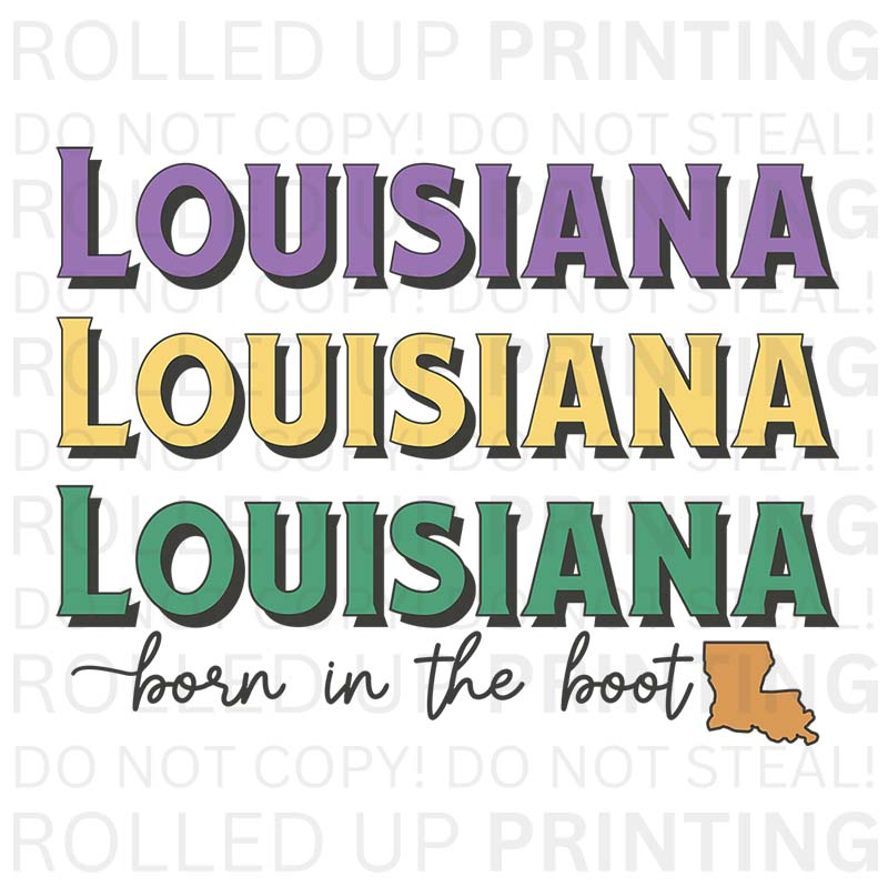 Louisiana UV DTF Sticker: Celebrate Southern Charm Today - Rolled Up Printing