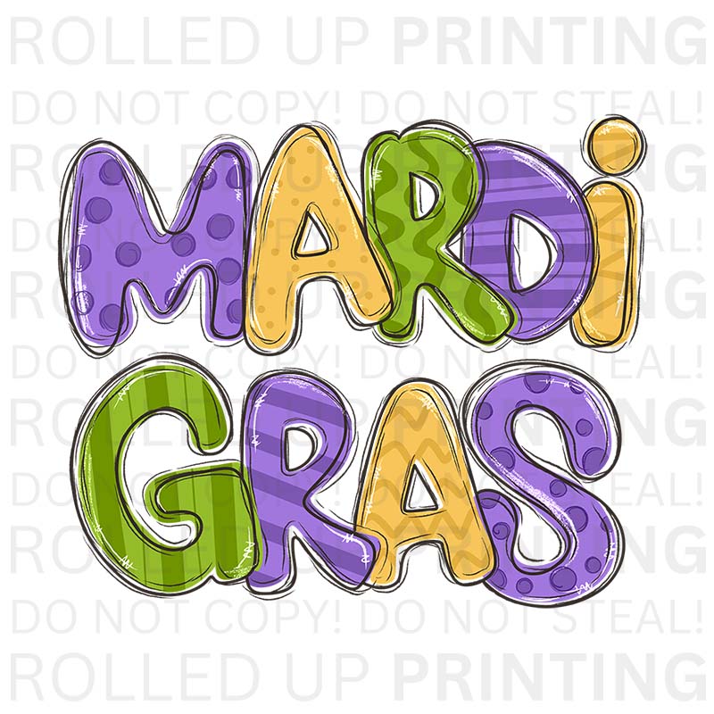 Mardi Gras UV DTF Sticker: Vibrant Designs for Celebration - Rolled Up Printing