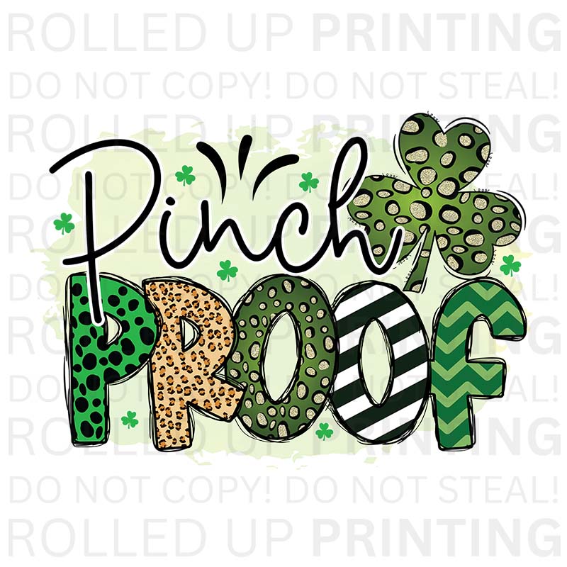Pinch Proof UV DTF Sticker: Celebrate St. Patrick's Day - Rolled Up Printing