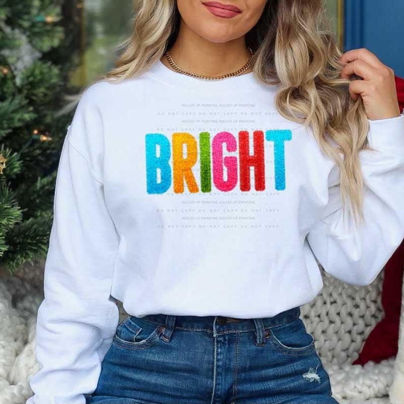 Sequin Tinsel Christmas DTF Transfer: Festive Design Fun - Rolled Up Printing