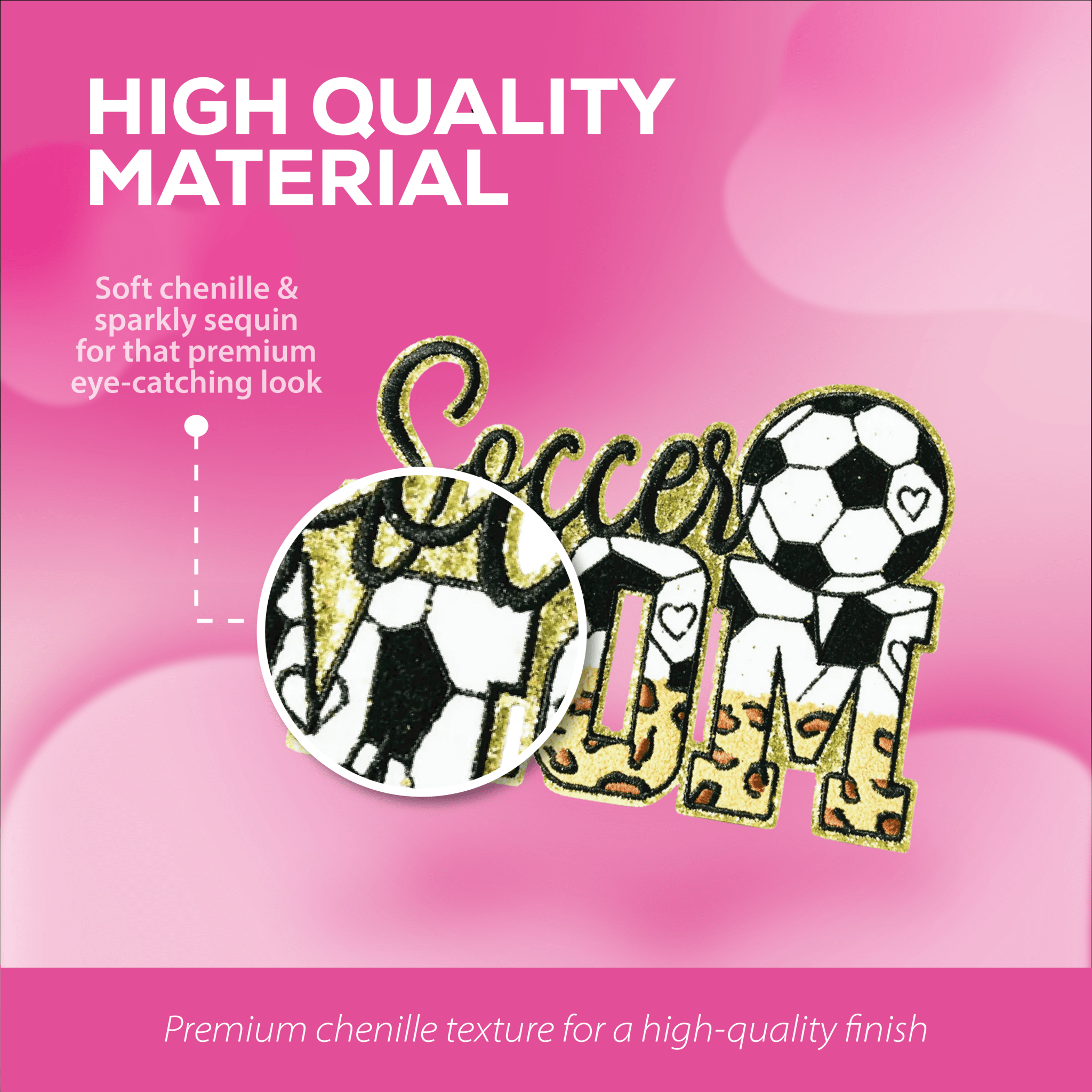 Soccer MOM Patch - Rolled Up Printing