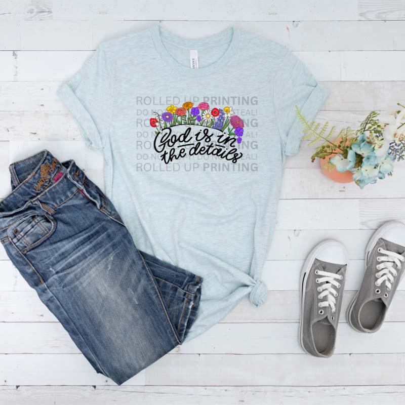 Springtime Faith DTF Sheet - Rolled Up Printing