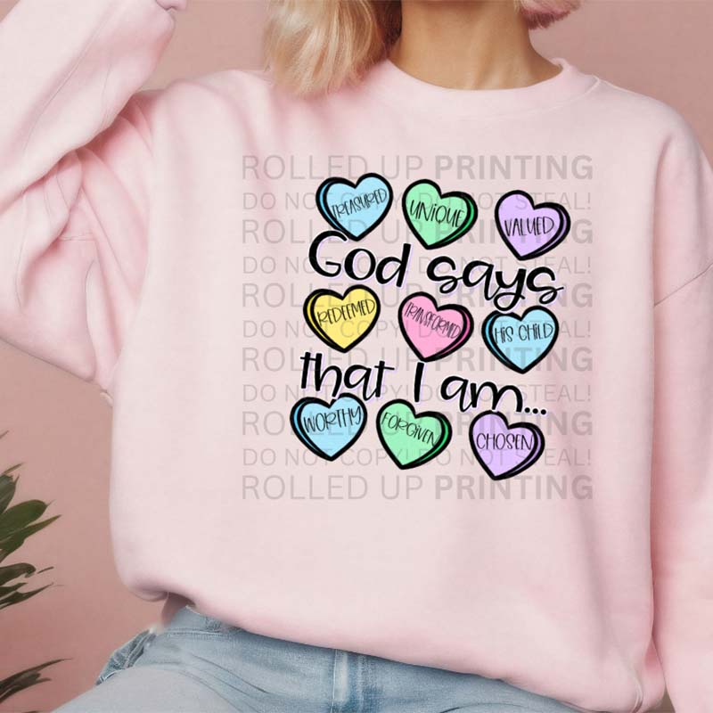Valentine's Day DTF Sheet - Rolled Up Printing