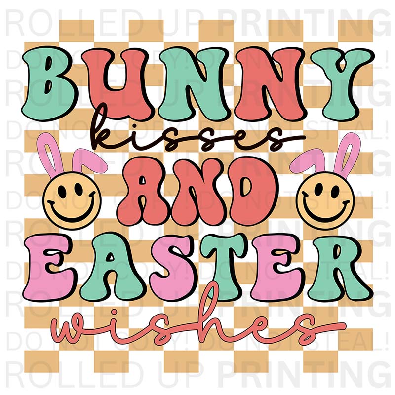 Bunny and Easter UV DTF Sticker: Fun for Spring Celebrations - Rolled Up Printing