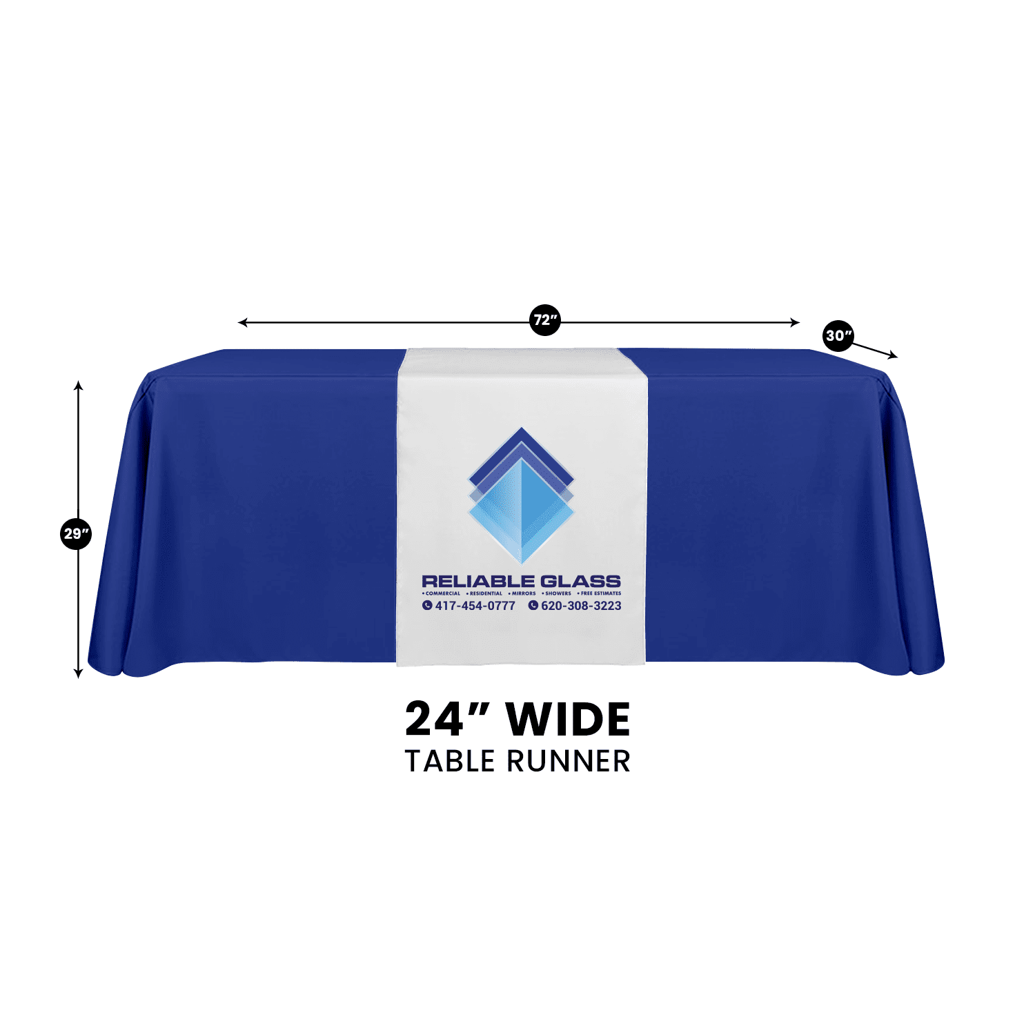 Custom Table Runner - Rolled Up Printing