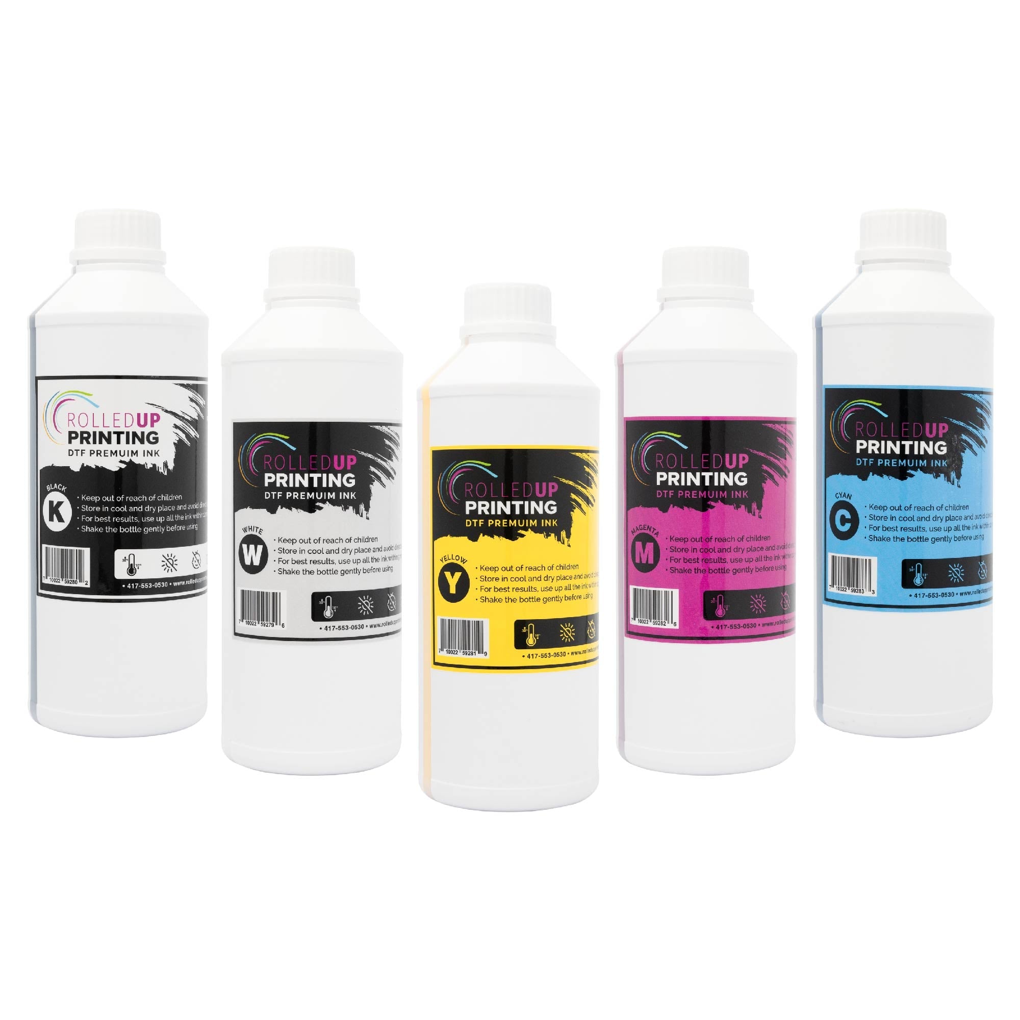 DTF Ink 1 Liter: High - Quality Ink for Vibrant Transfers - Rolled Up Printing