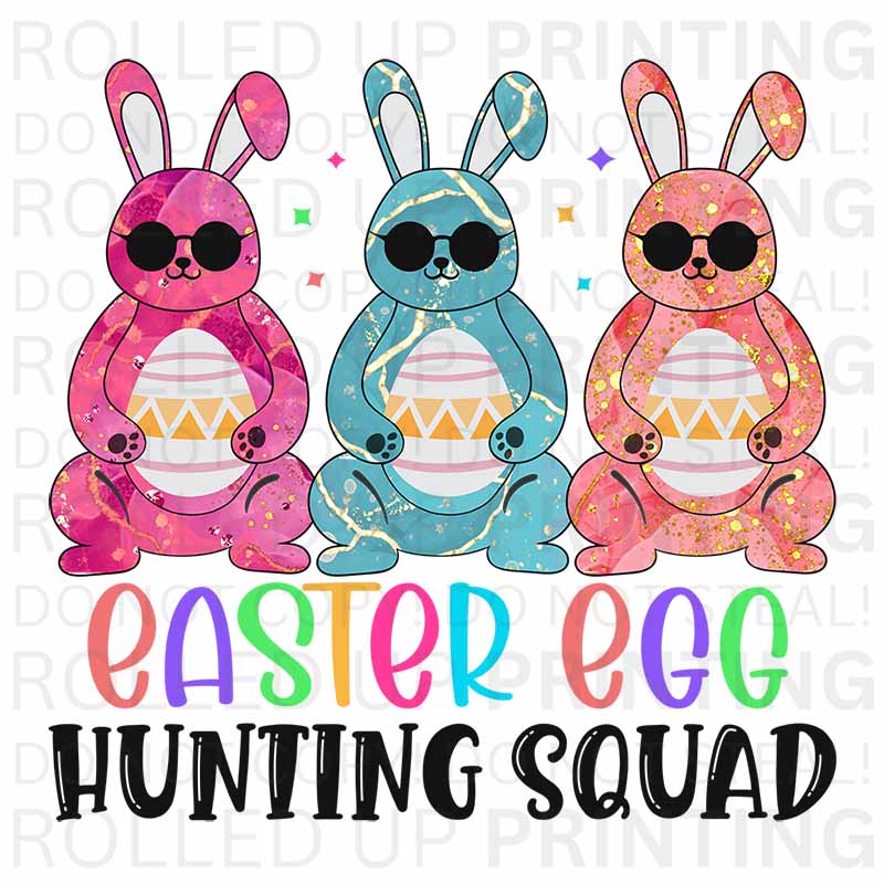 Egg Hunting Squad UV DTF Sticker