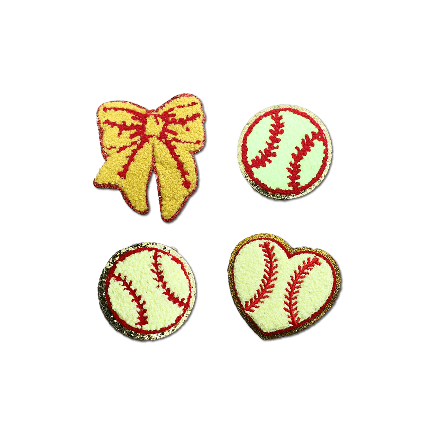 Hat Patches: Softball (set of 4) - Rolled Up Printing