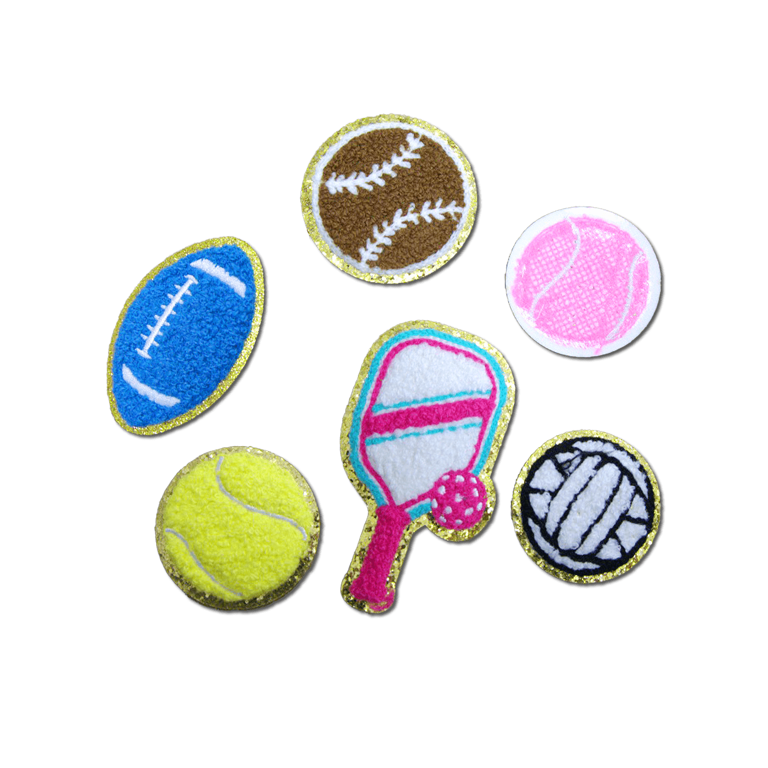 Hat Patches: Variety Balls (6 patches) - Rolled Up Printing