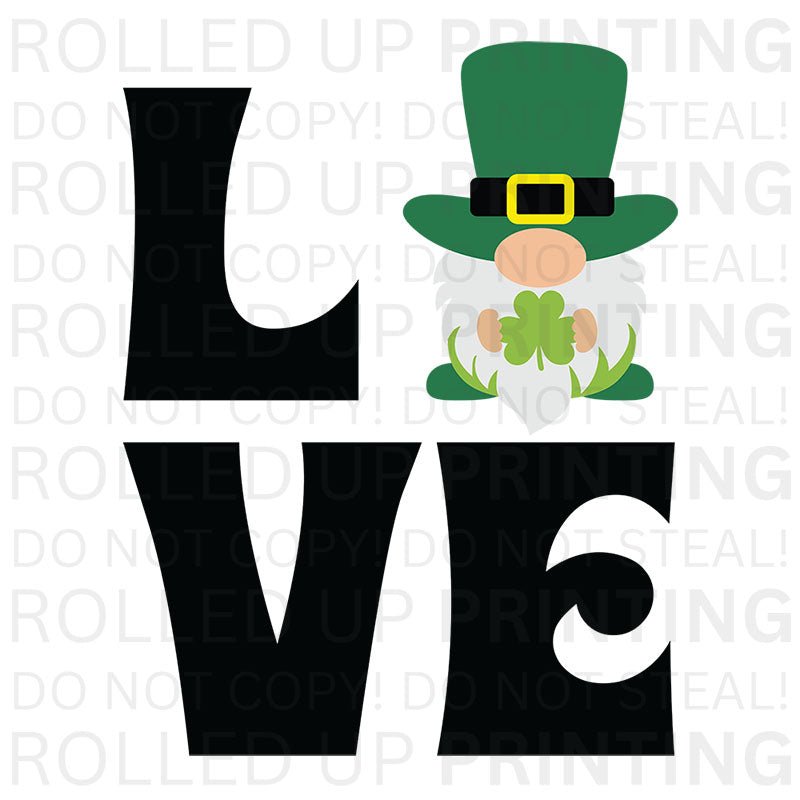 Love Leprechaun UV DTF Sticker: Celebrate St. Patrick's Day - Rolled Up Printing