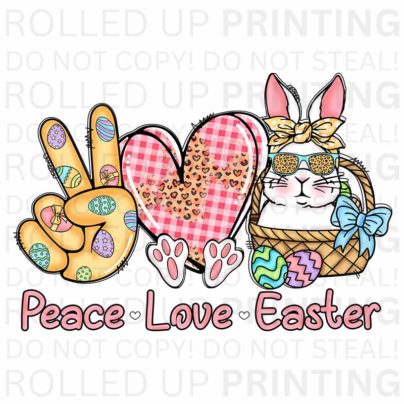 Peace Love Easter UV DTF Sticker