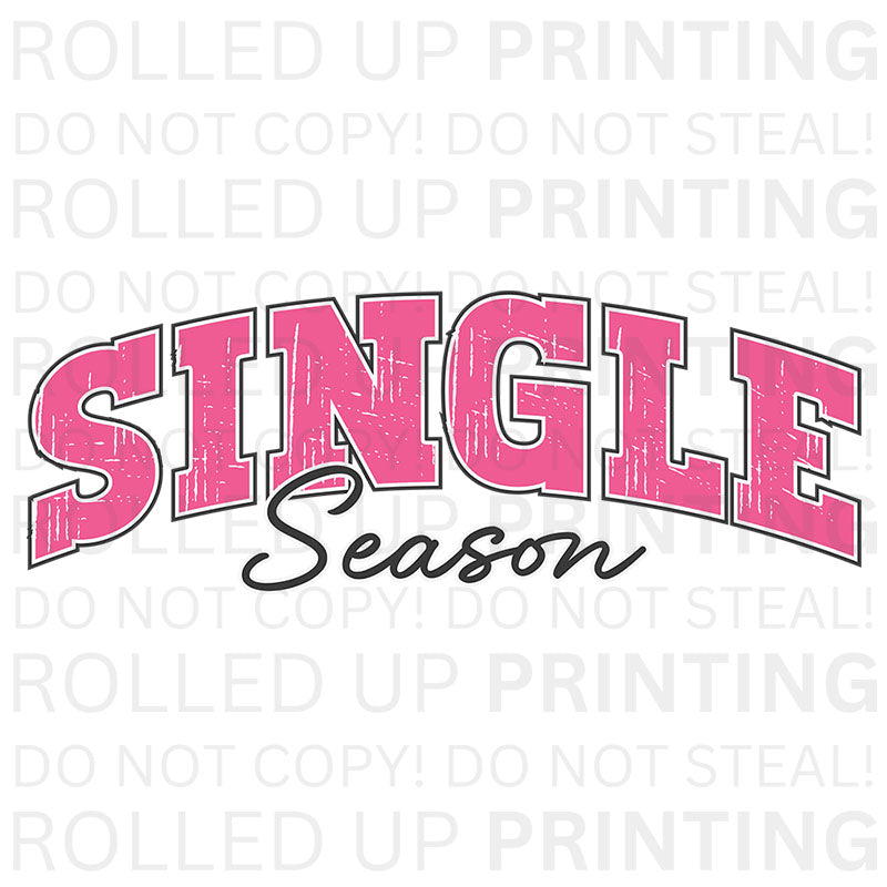 Single Season UV DTF Sticker