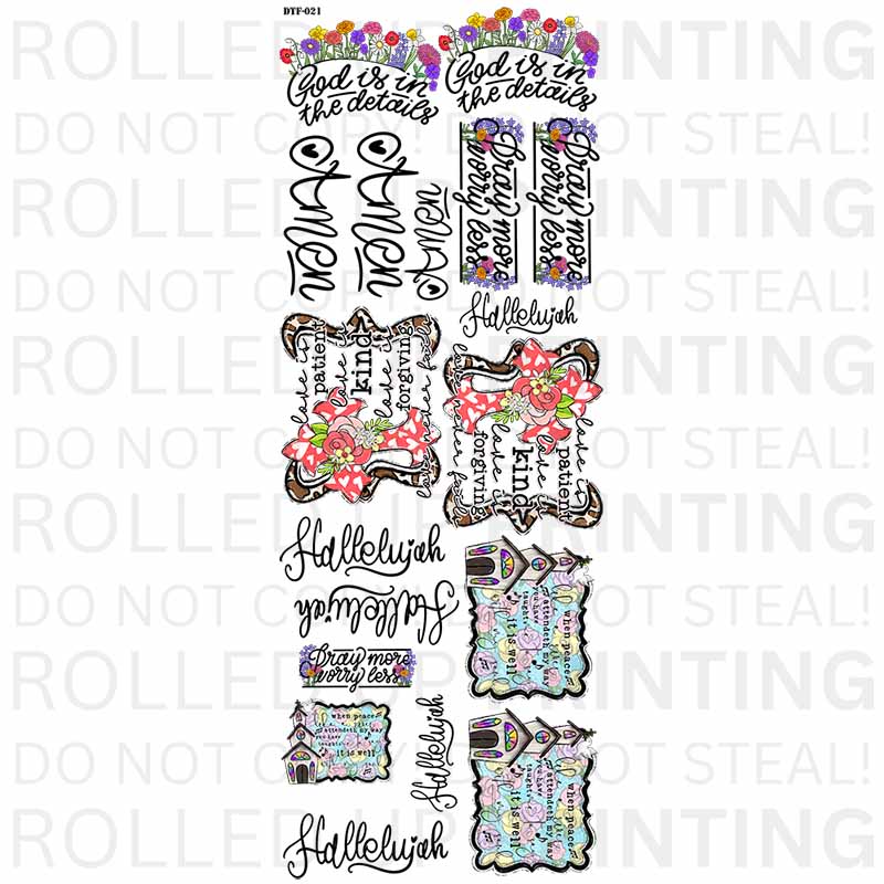 Springtime Faith DTF Sheet - Rolled Up Printing